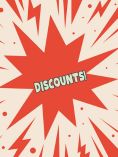 Starburst with the word Discounts!