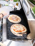 Pizza on a grill