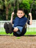 Kid on swing