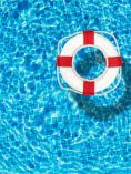 Pool with life preserver