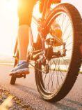 Person riding a bicycle