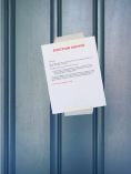 Eviction notice taped to door