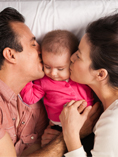Man and woman with child